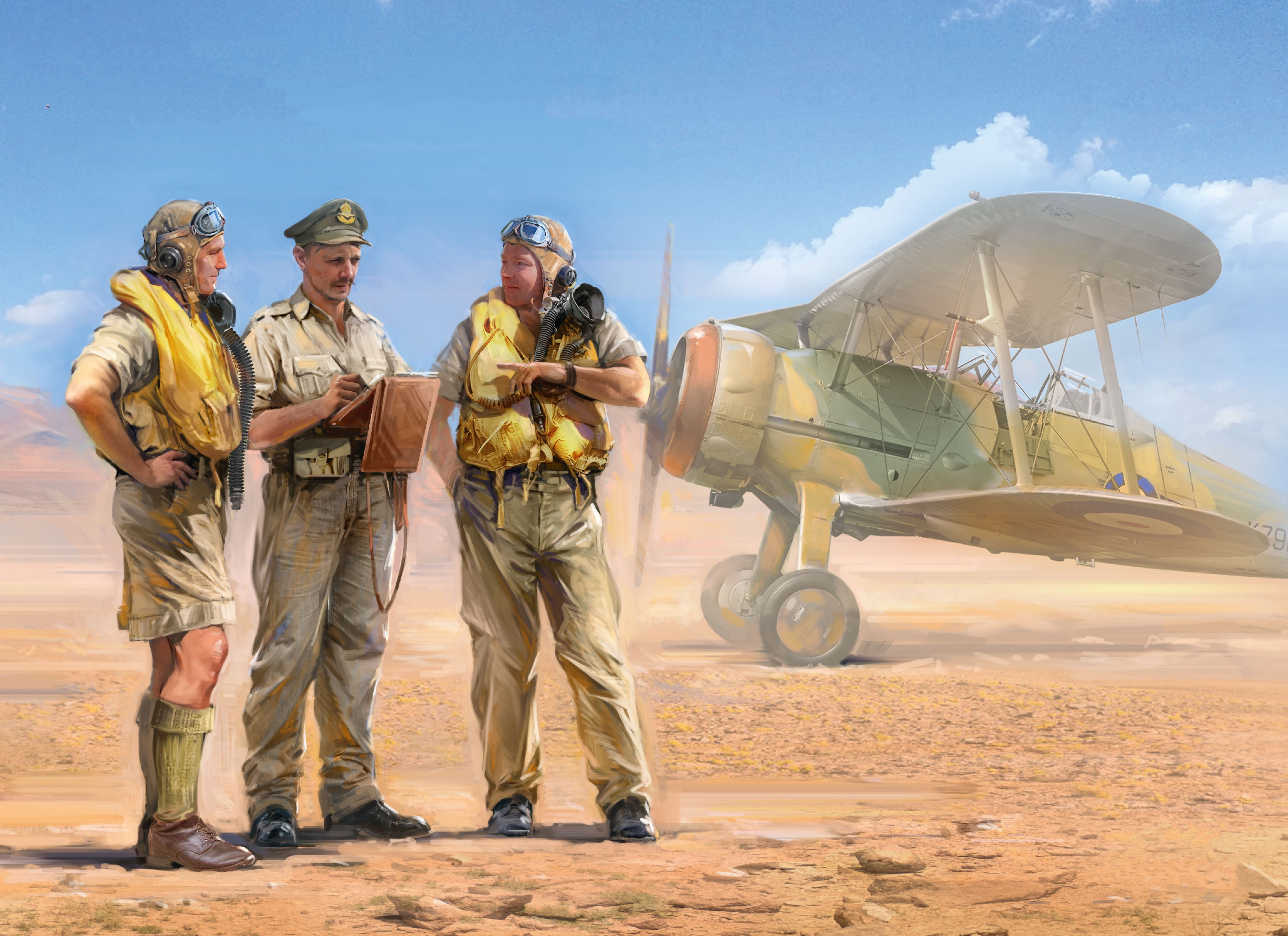 рисунок British Pilots In Tropical Uniform (1939-1943)
