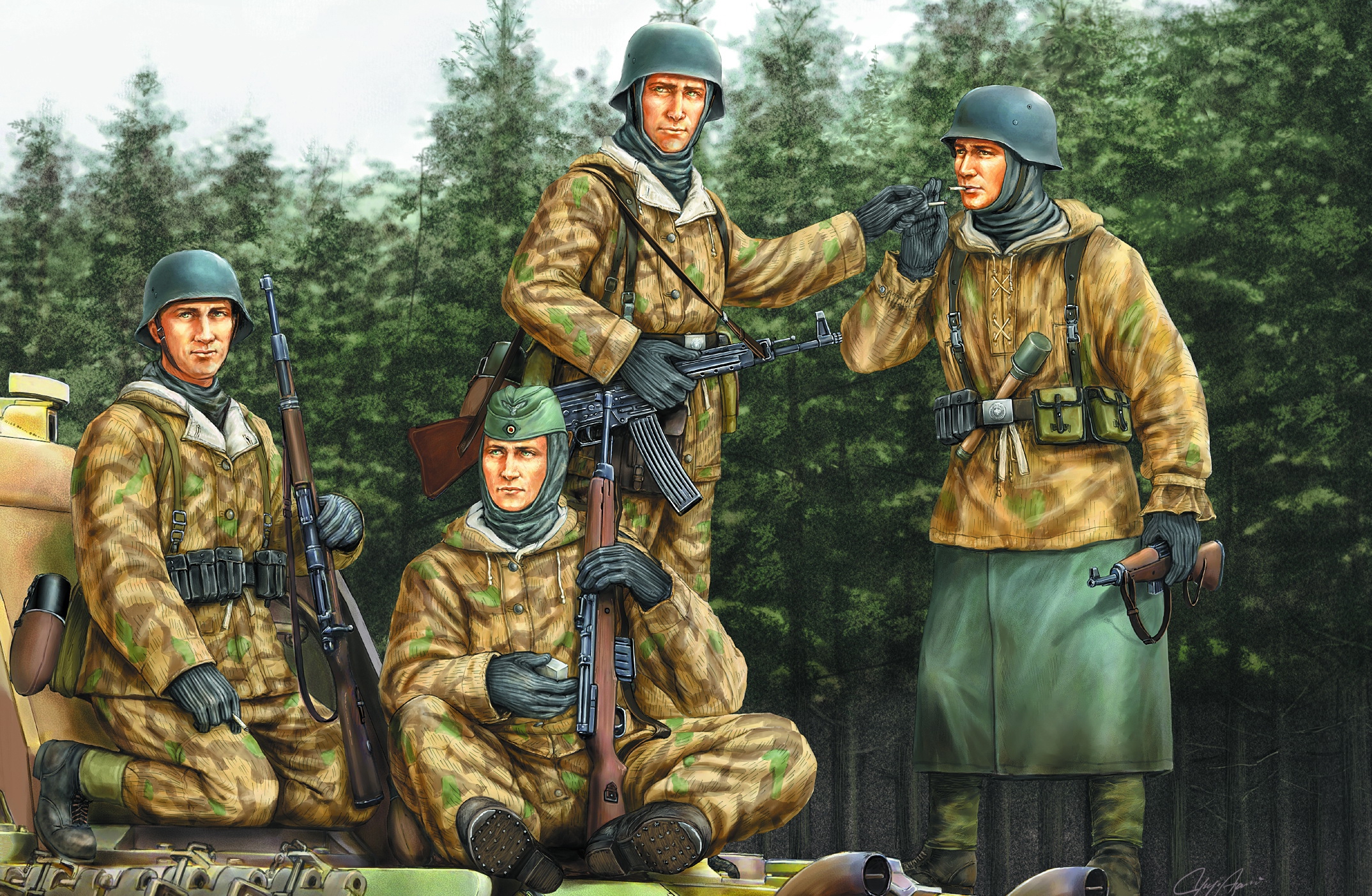 рисунок German Panzer Grenadiers