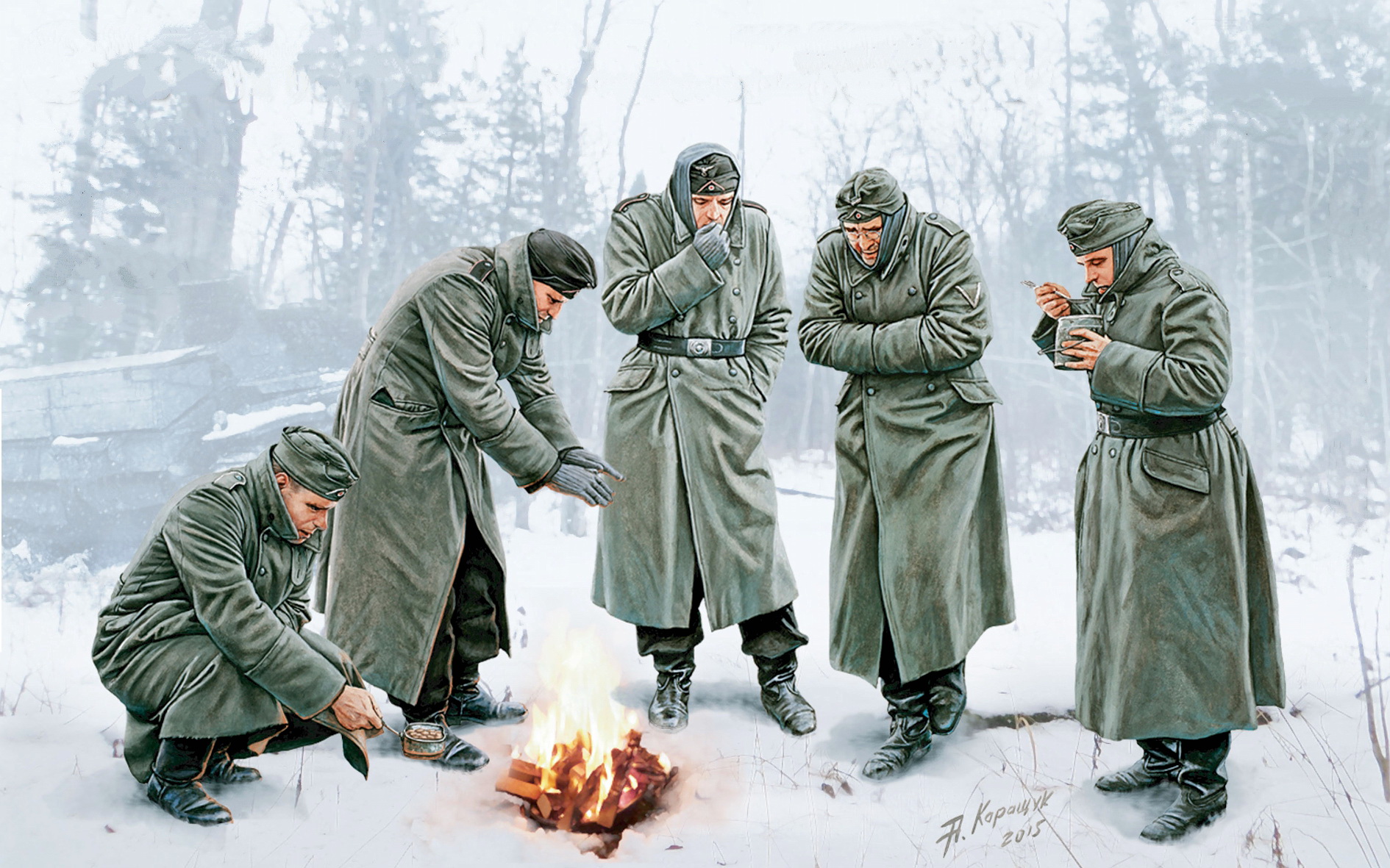рисунок German Soldiers (Winter 1941-42)