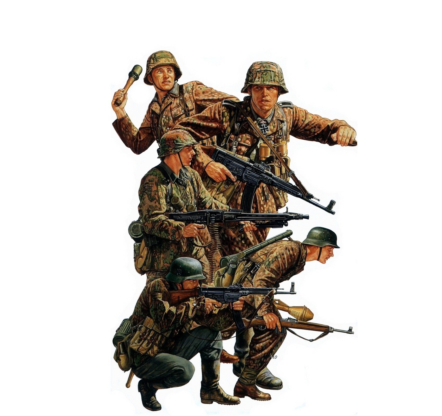 рисунок WWII German Front-Line Infantryman