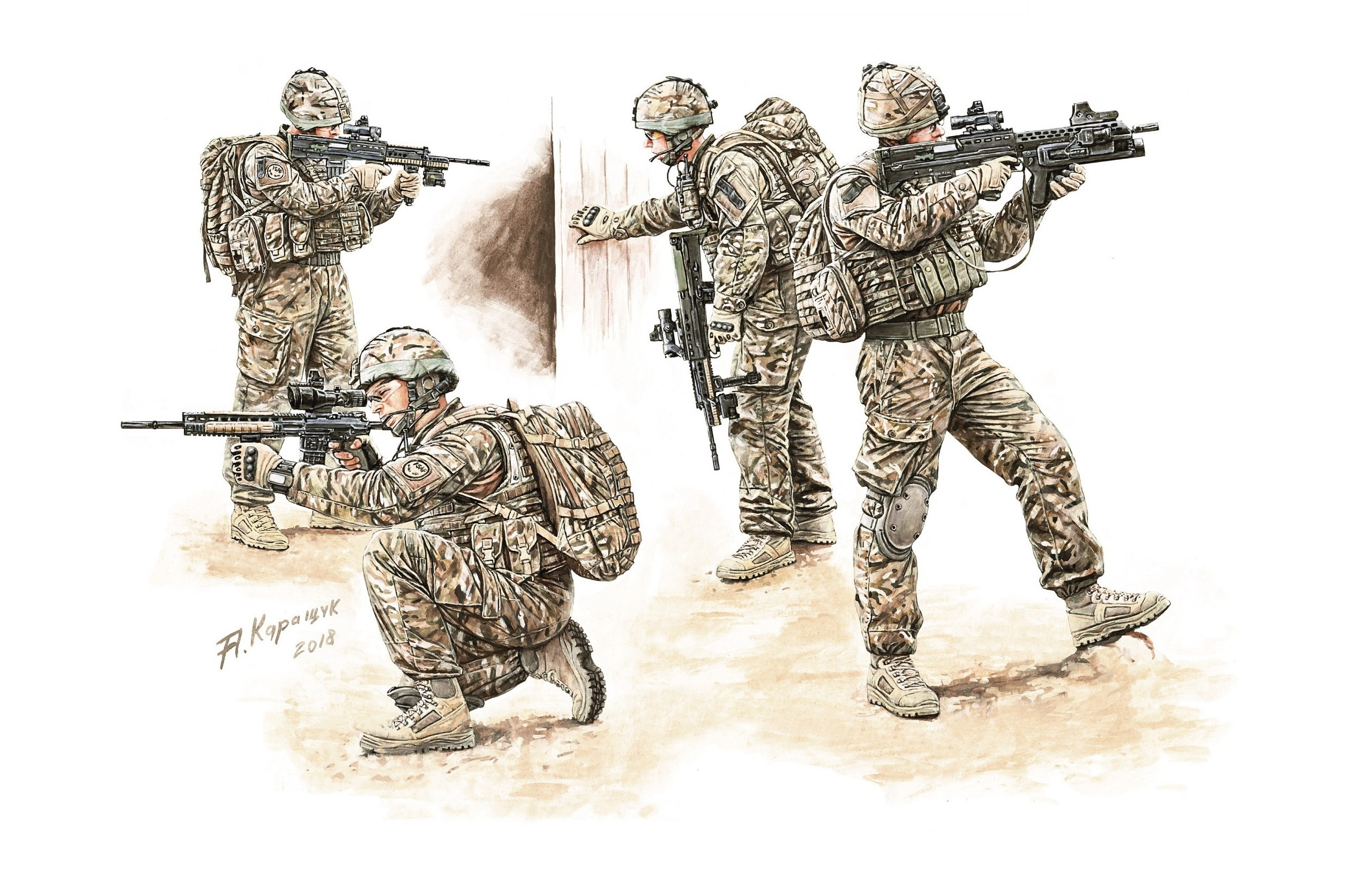 рисунок British Infantry in Combat Circa 2010-2016 Set 2