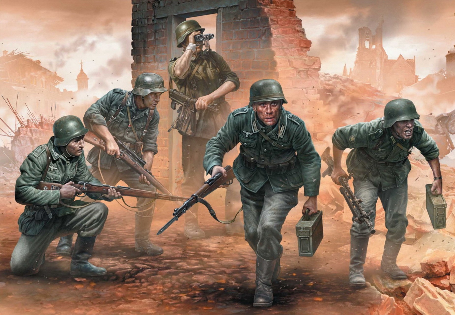 рисунок German Infantry, WWII era. Early period
