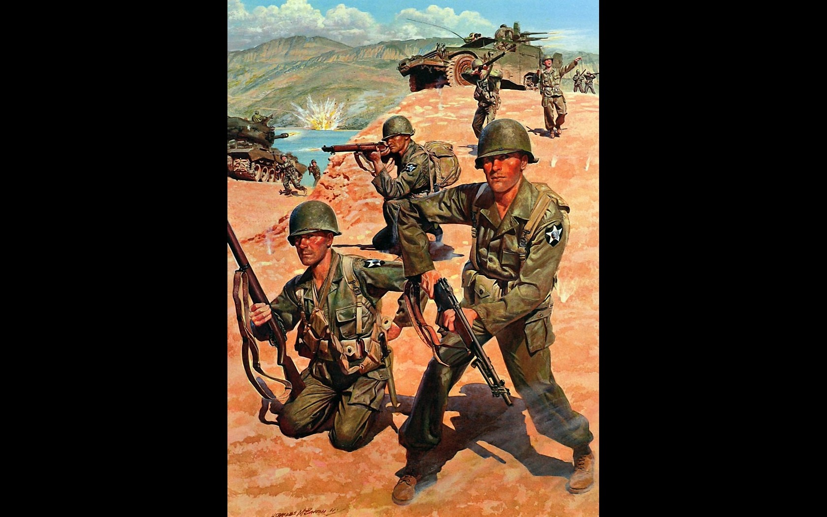 рисунок Война в Корее