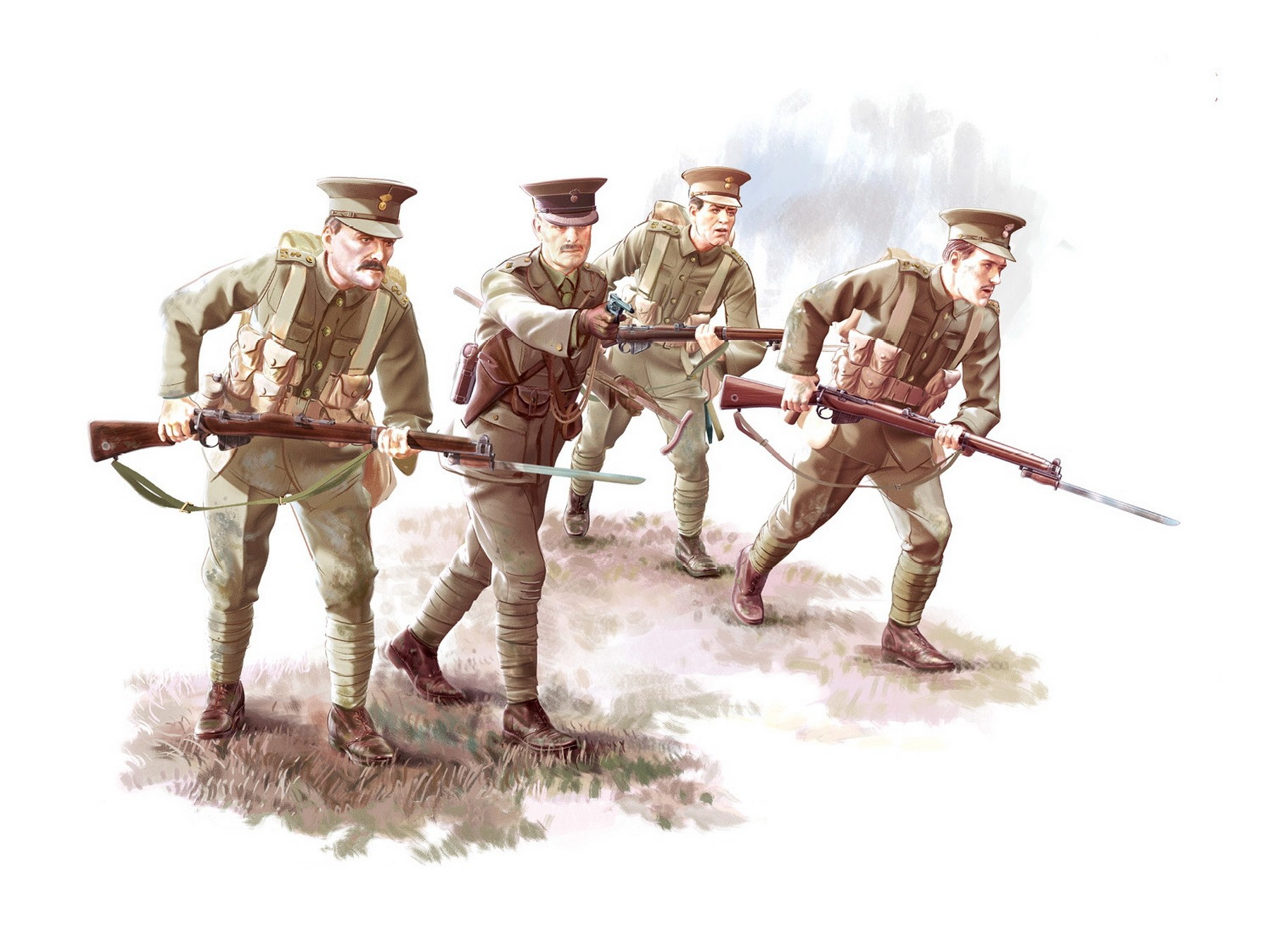 рисунок WWI British infantry