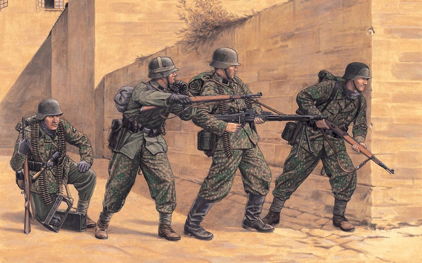 рисунок Отряд пехотинцев