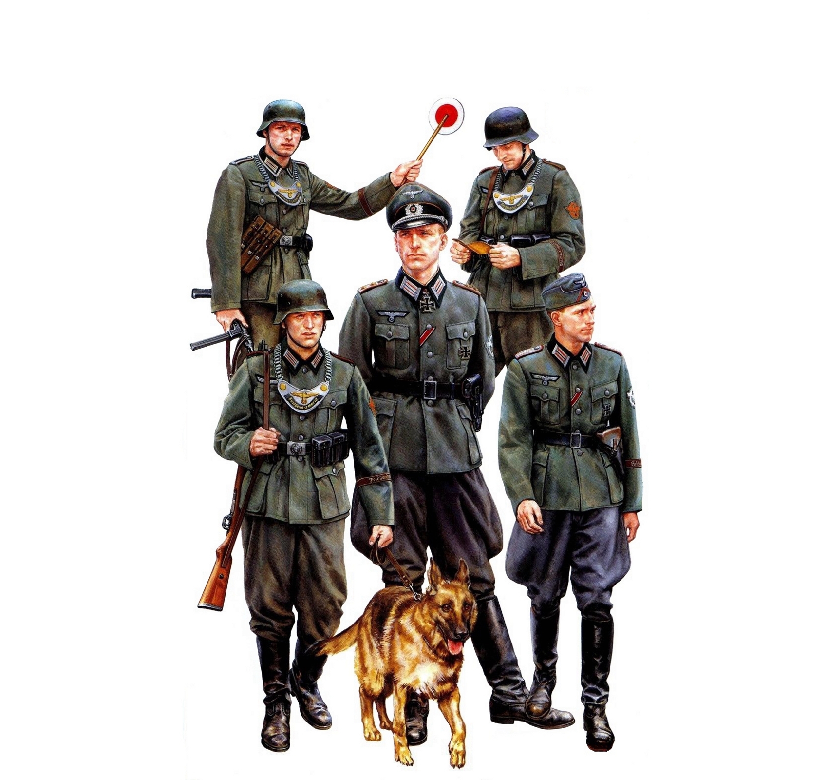 рисунок WWII German Field Military Police