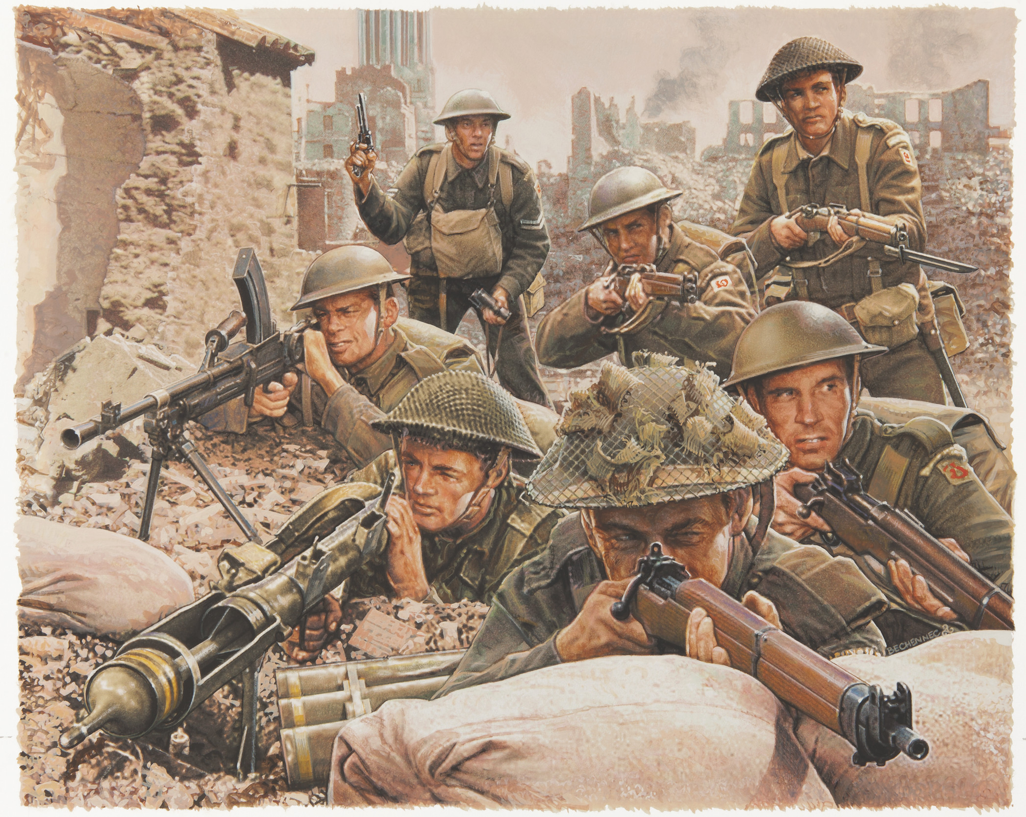 рисунок WWII British Infantry