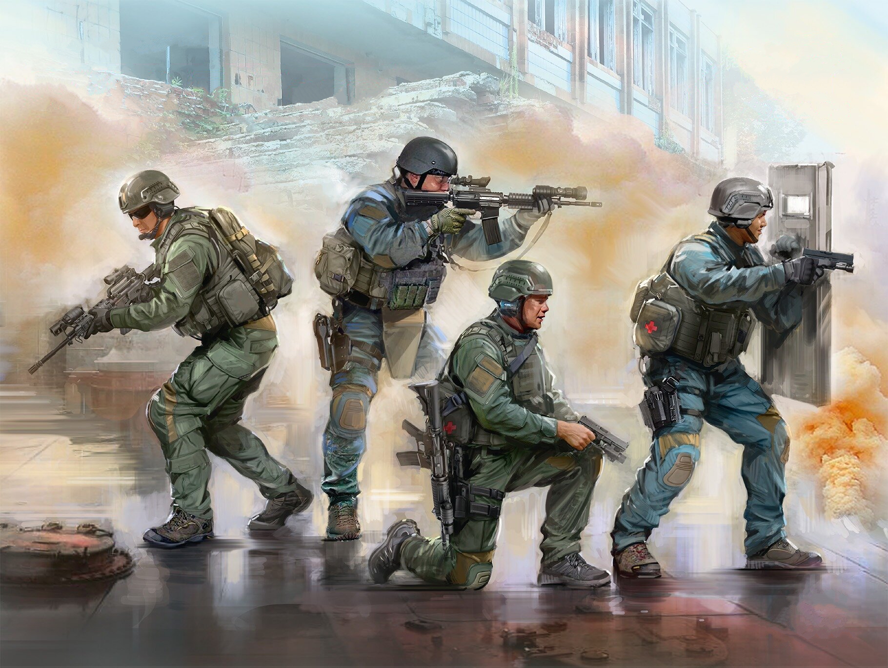 рисунок SWAT Team