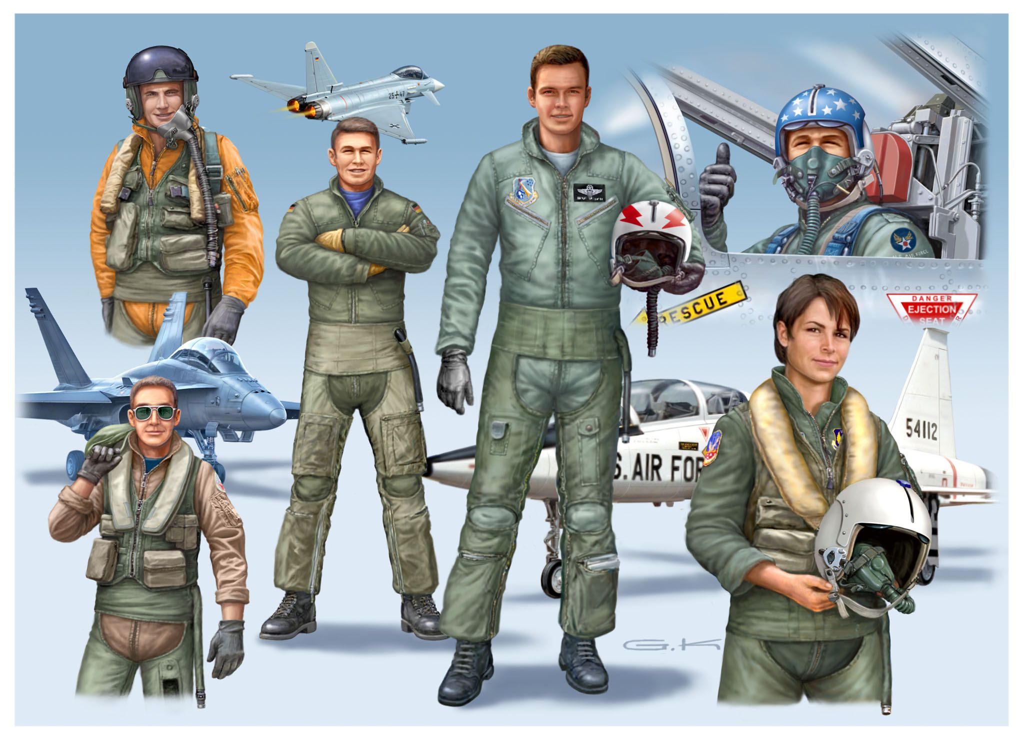 рисунок NATO Pilots (D, GB, USA) Modern