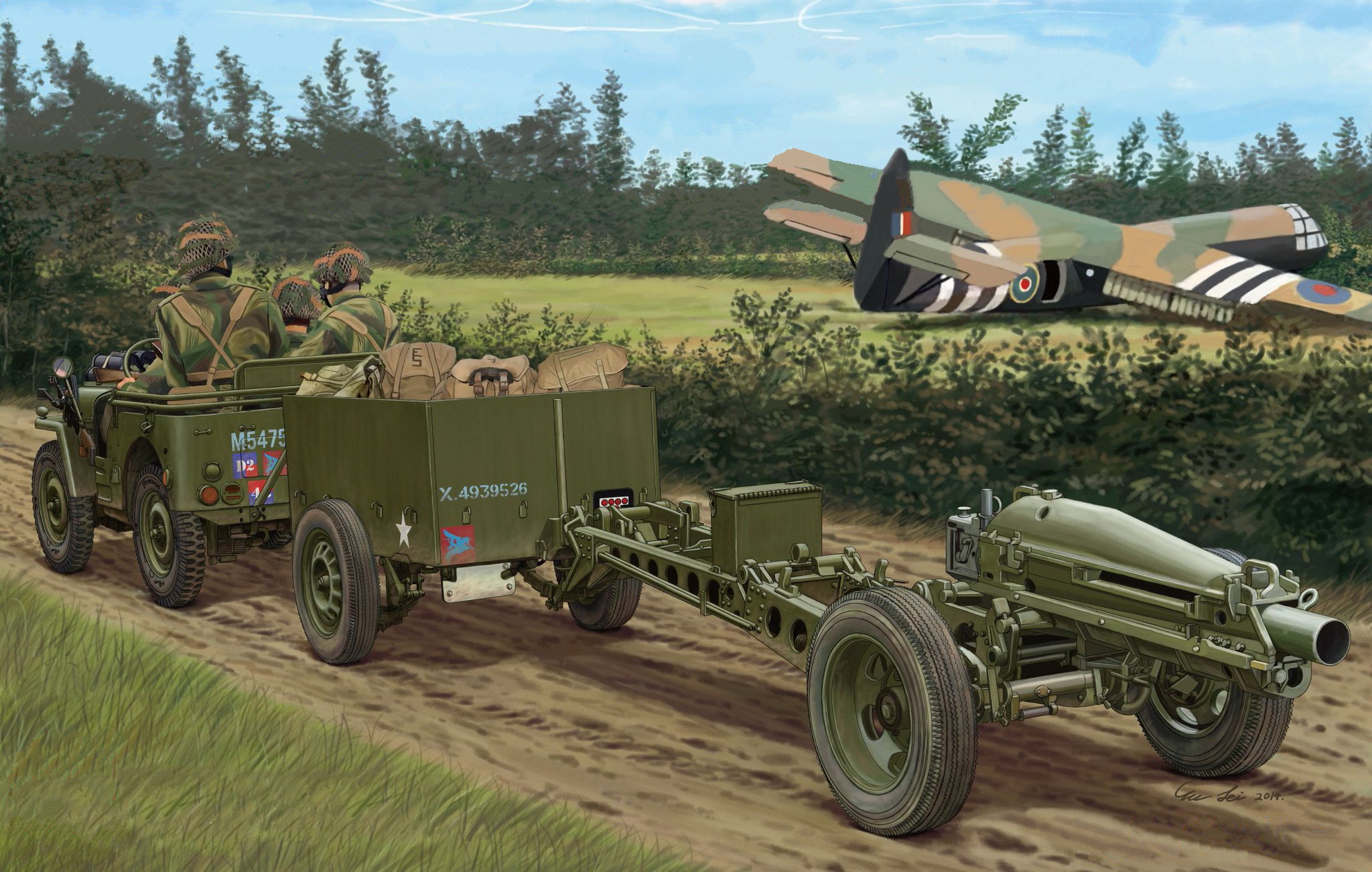 рисунок British Airborne 75mm Pack Howitzer