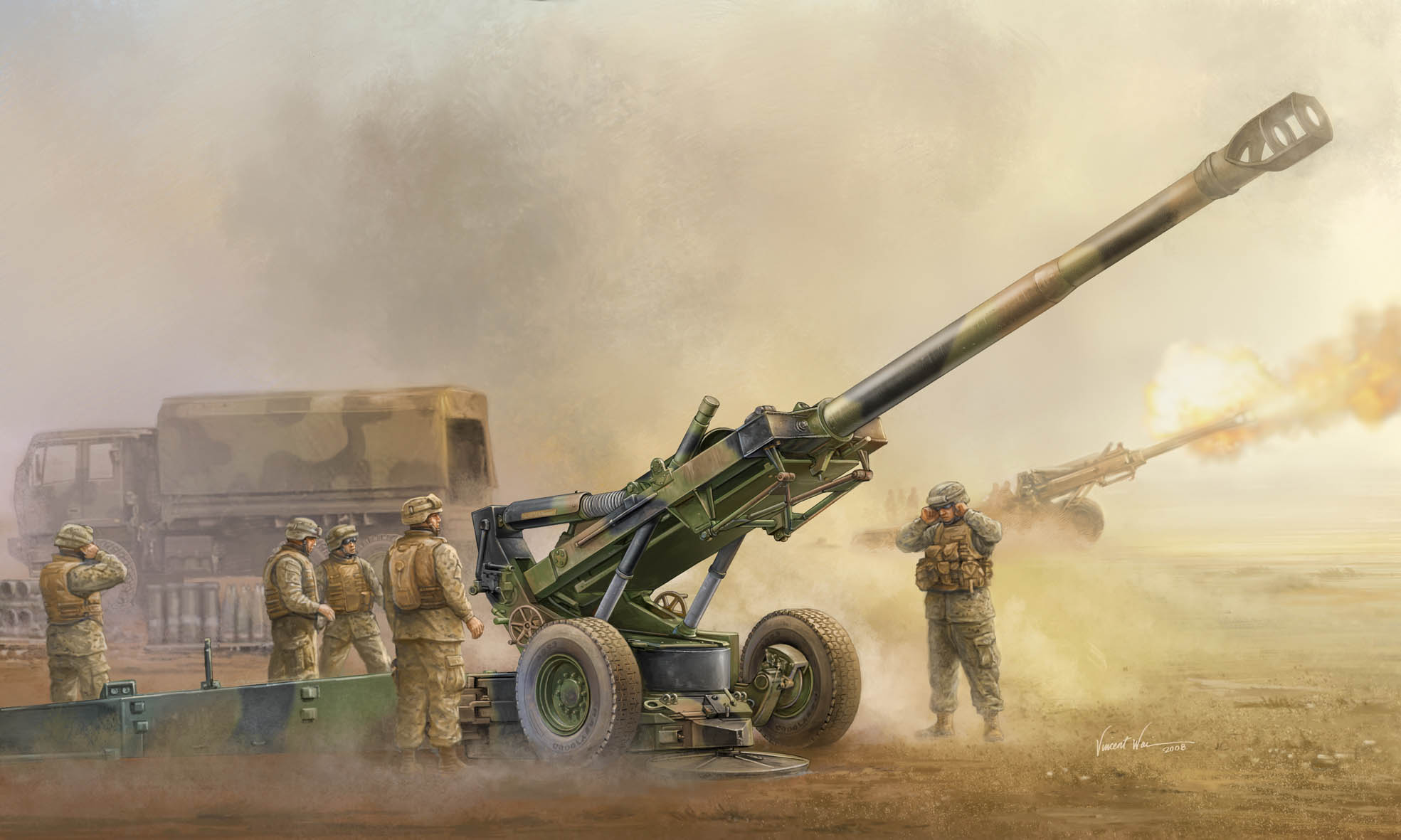 рисунок M198 155mm Medium Towed Howitzer