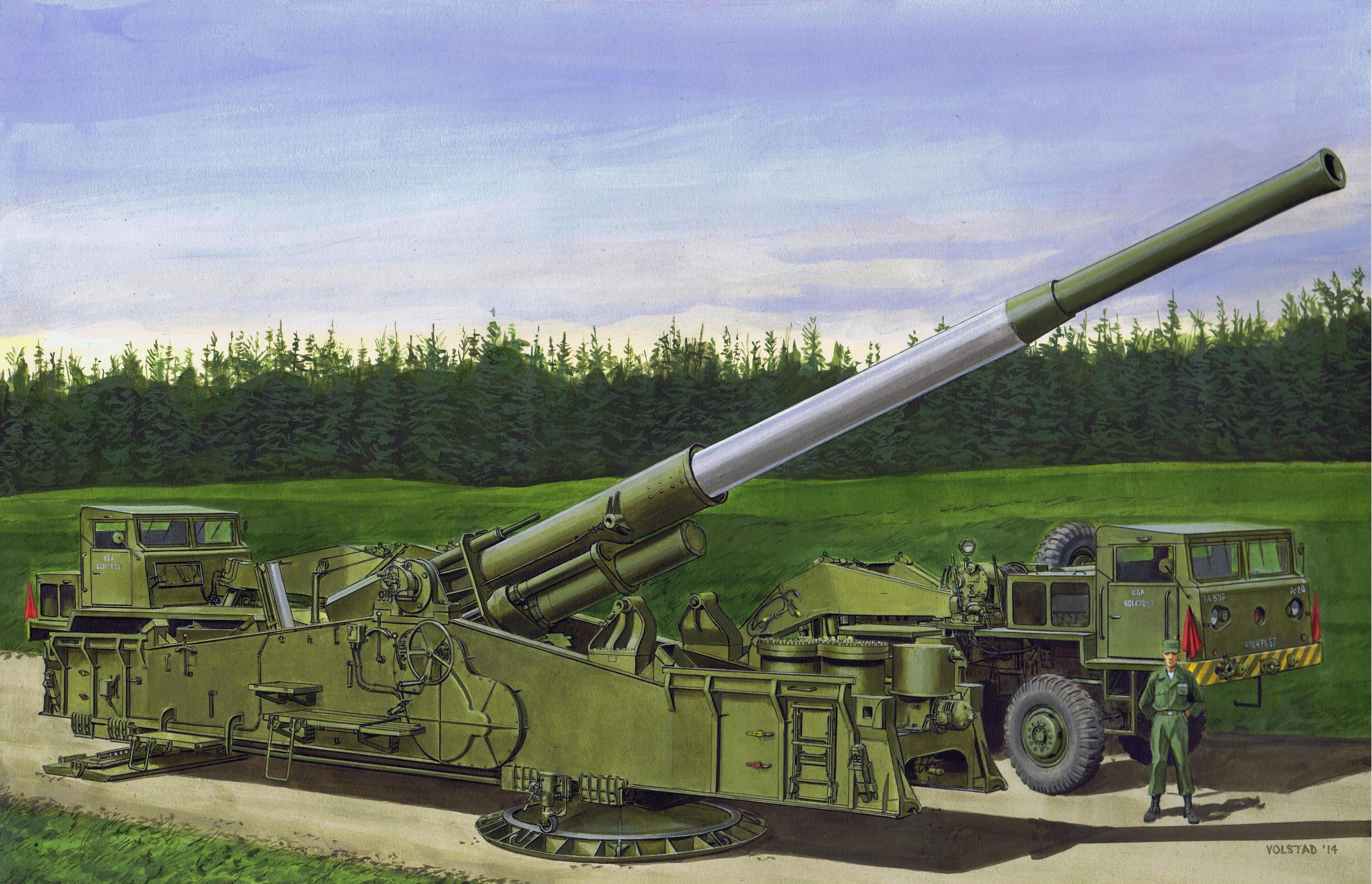 рисунок M65 Atomic Annie Gun, Heavy Motorized 280mm