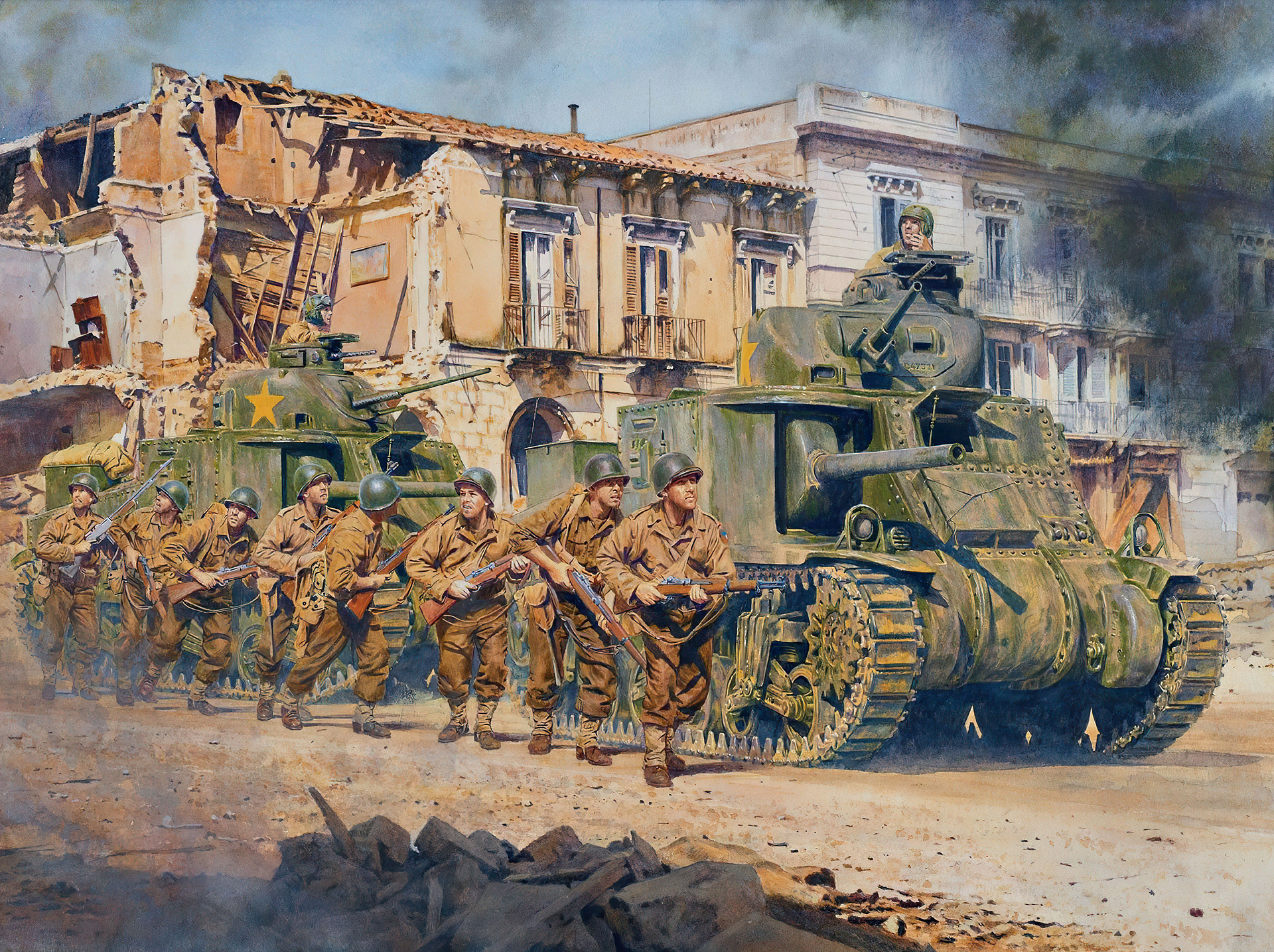 рисунок Bradley’s II Corps captures Bizerte
