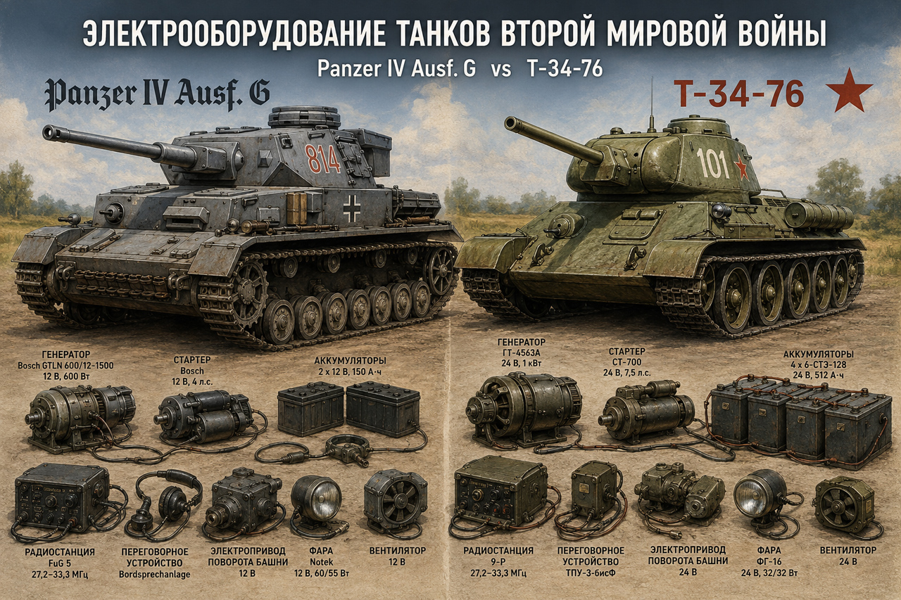 Устройство электрооборудования танков и кабелей