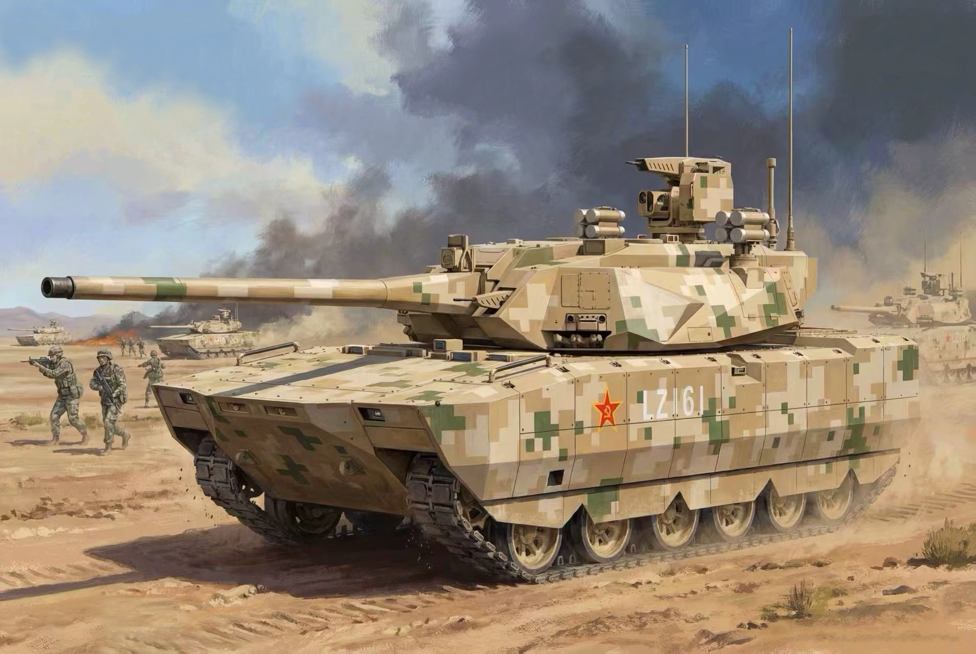 рисунок PLA Type-100 Tank