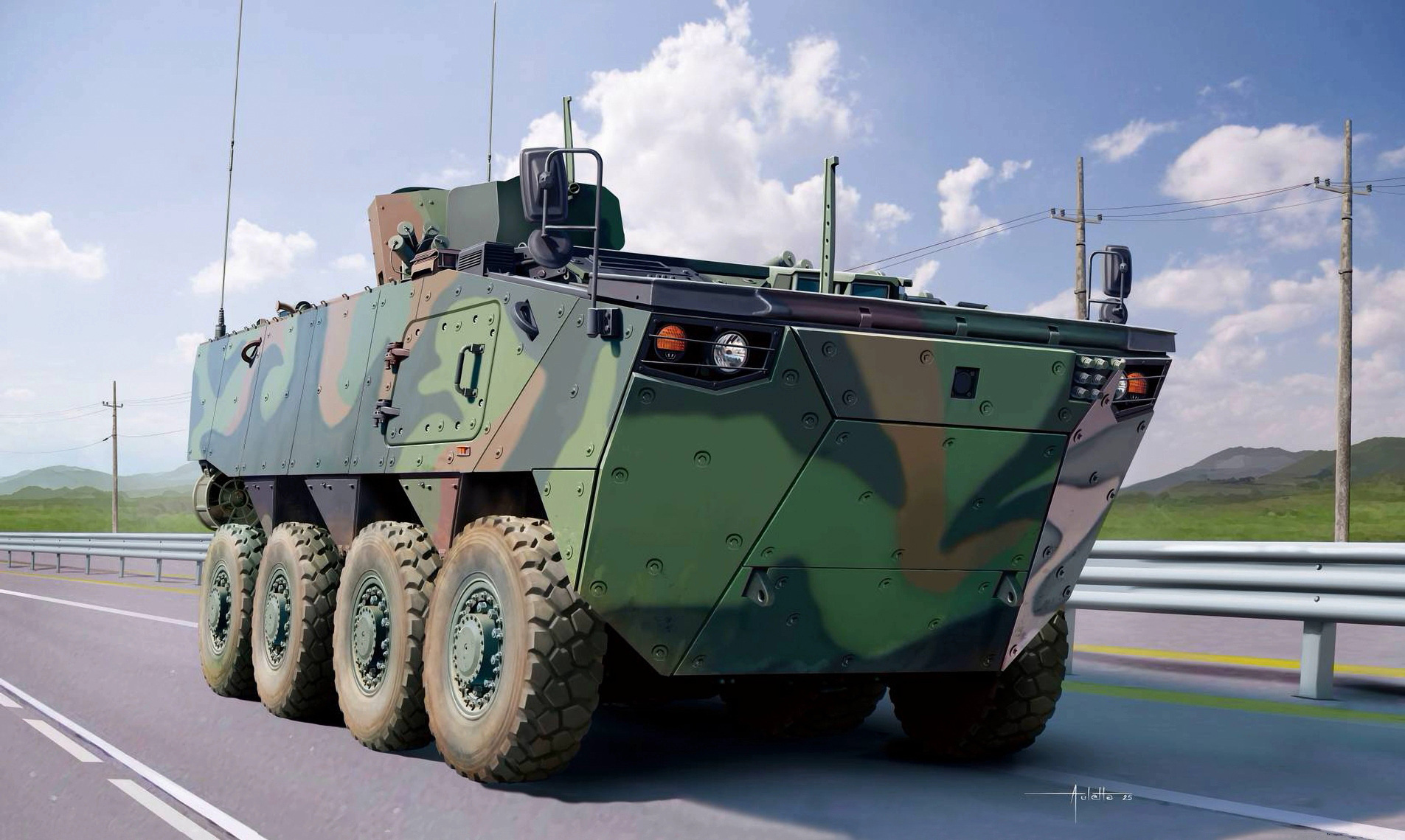 ROK Army K808 Wheeled Armored Vehicle
