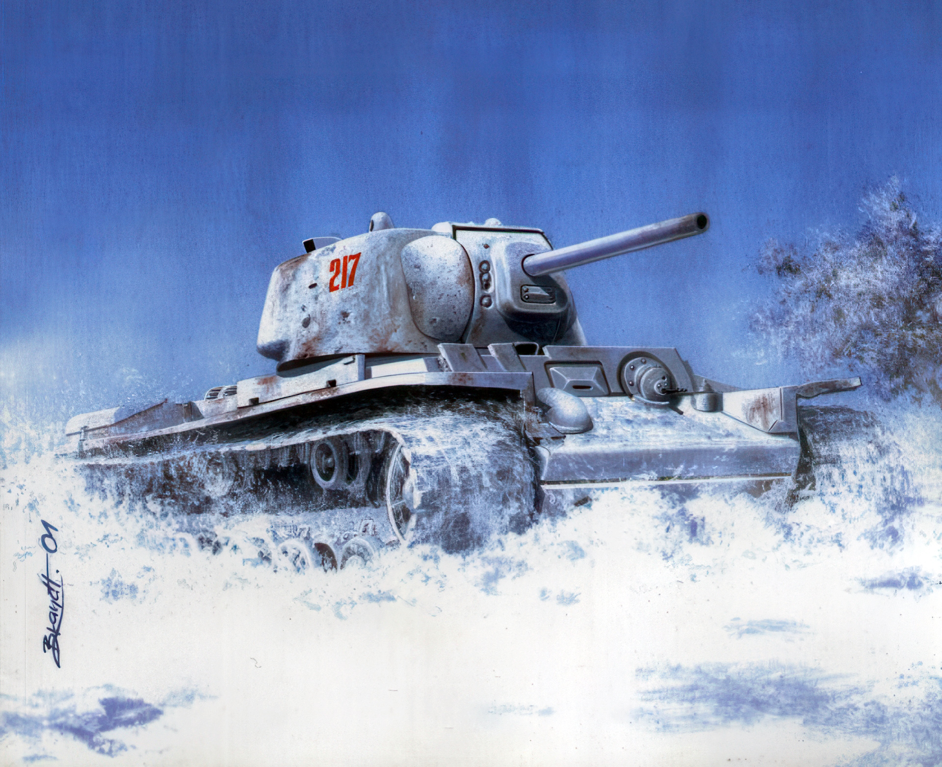 Зимний КВ-1 (Бронетехника)