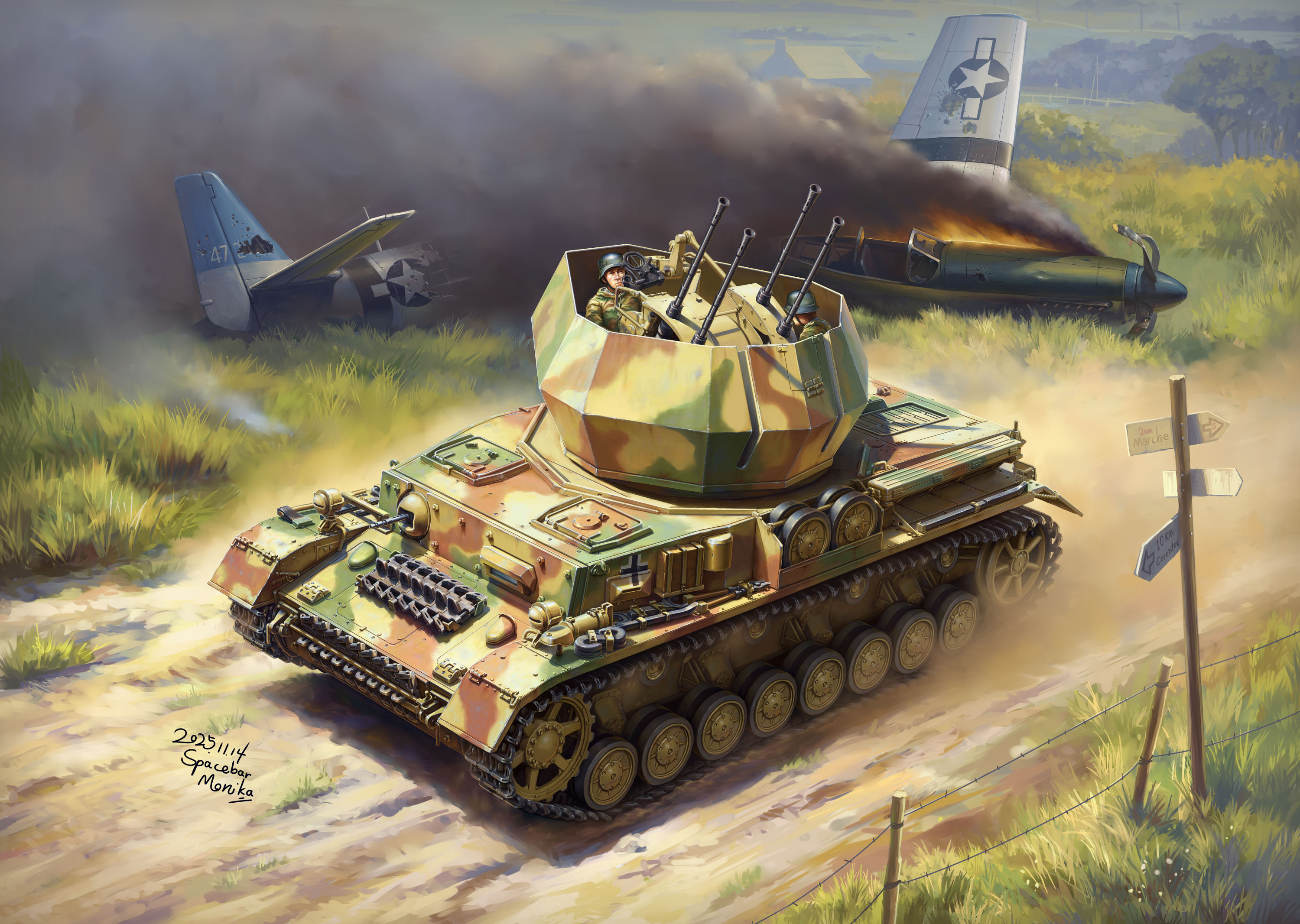 German Flakpanzer IV Wirbelwind