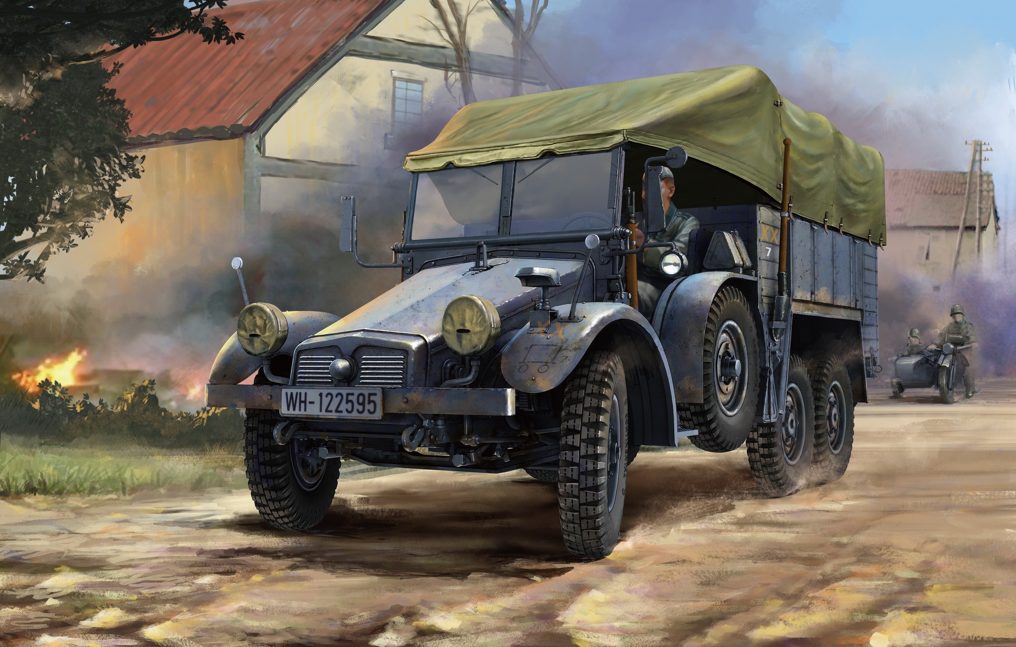 рисунок Krupp Protze Kfz.70 Mannschaftskraftwagen