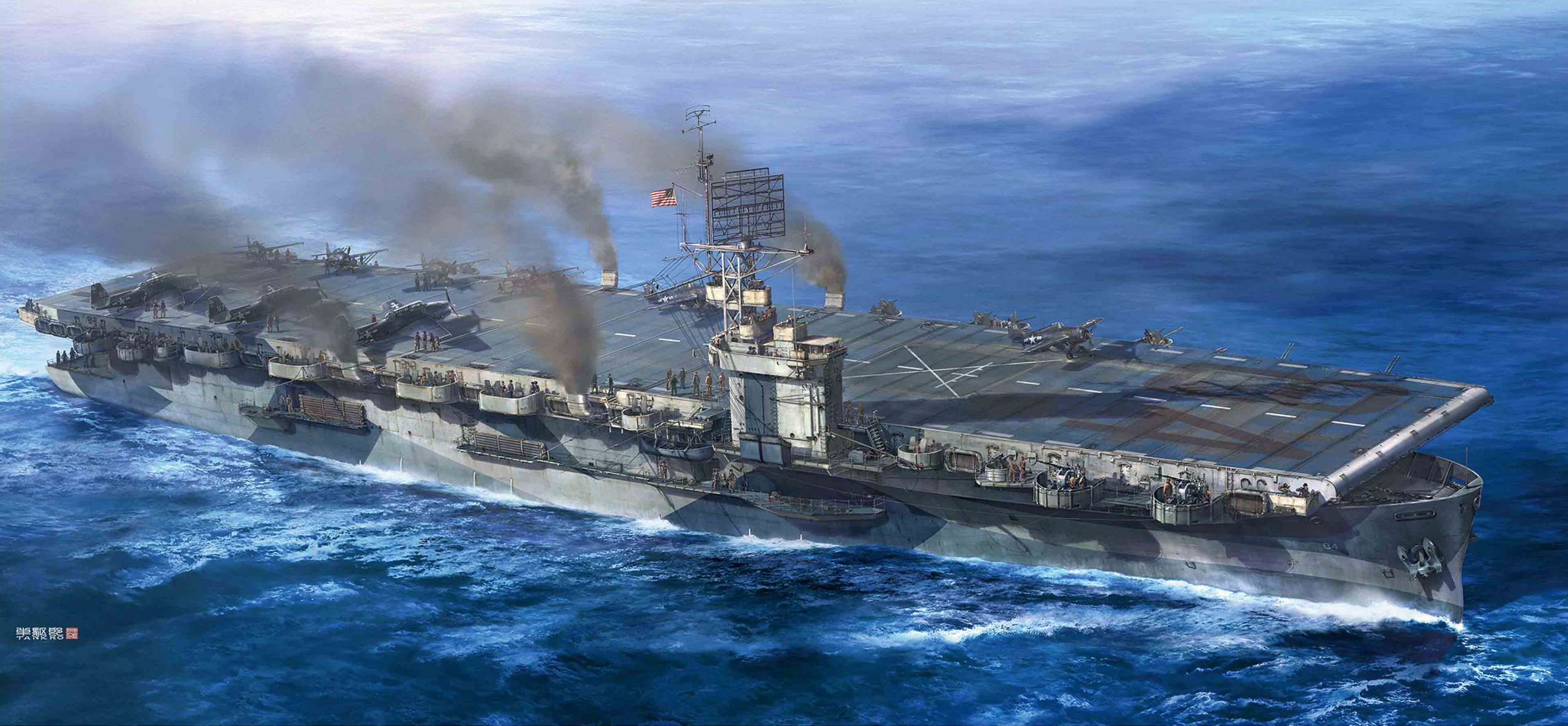 US Navy Escort Carrier USS Shamrock Bay (CVE-84)