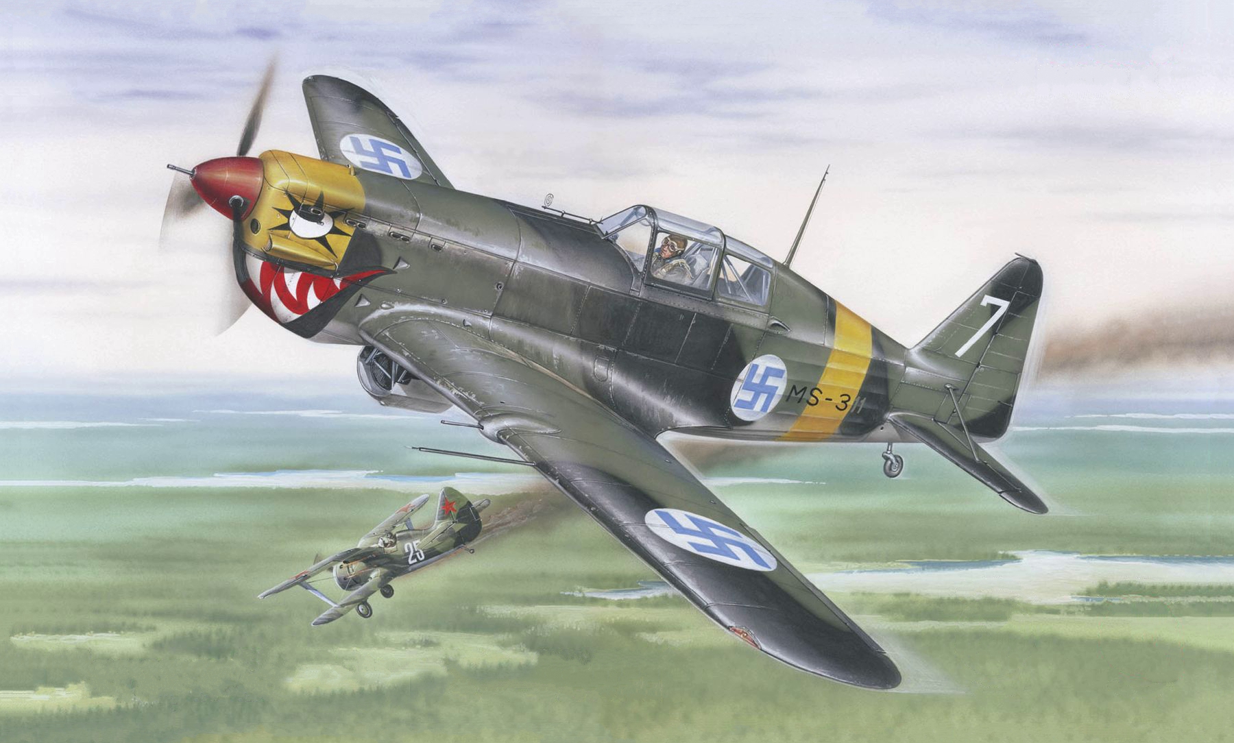 рисунок Morane-Saulnier MS 406C.1