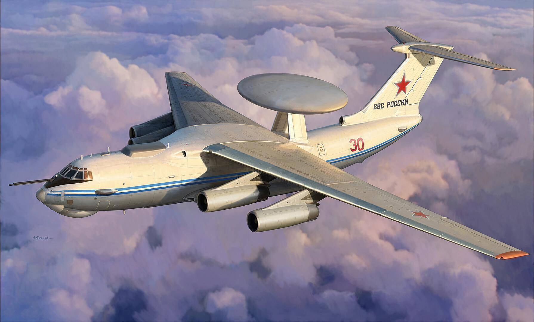 рисунок Российский самолет ДРЛО и управления А-50