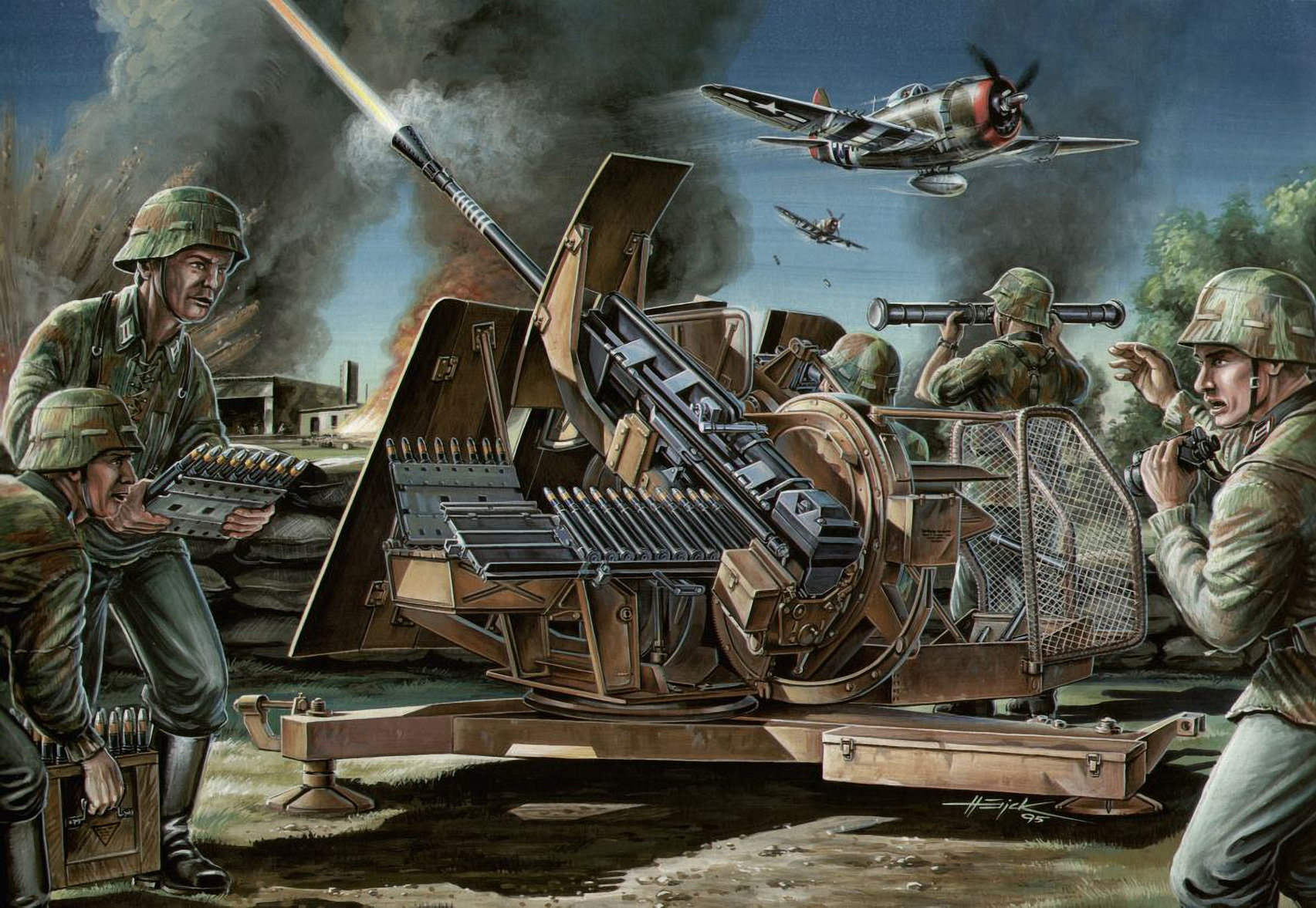 German 3,7cm AA Gun Flak 43 (Артиллерия)