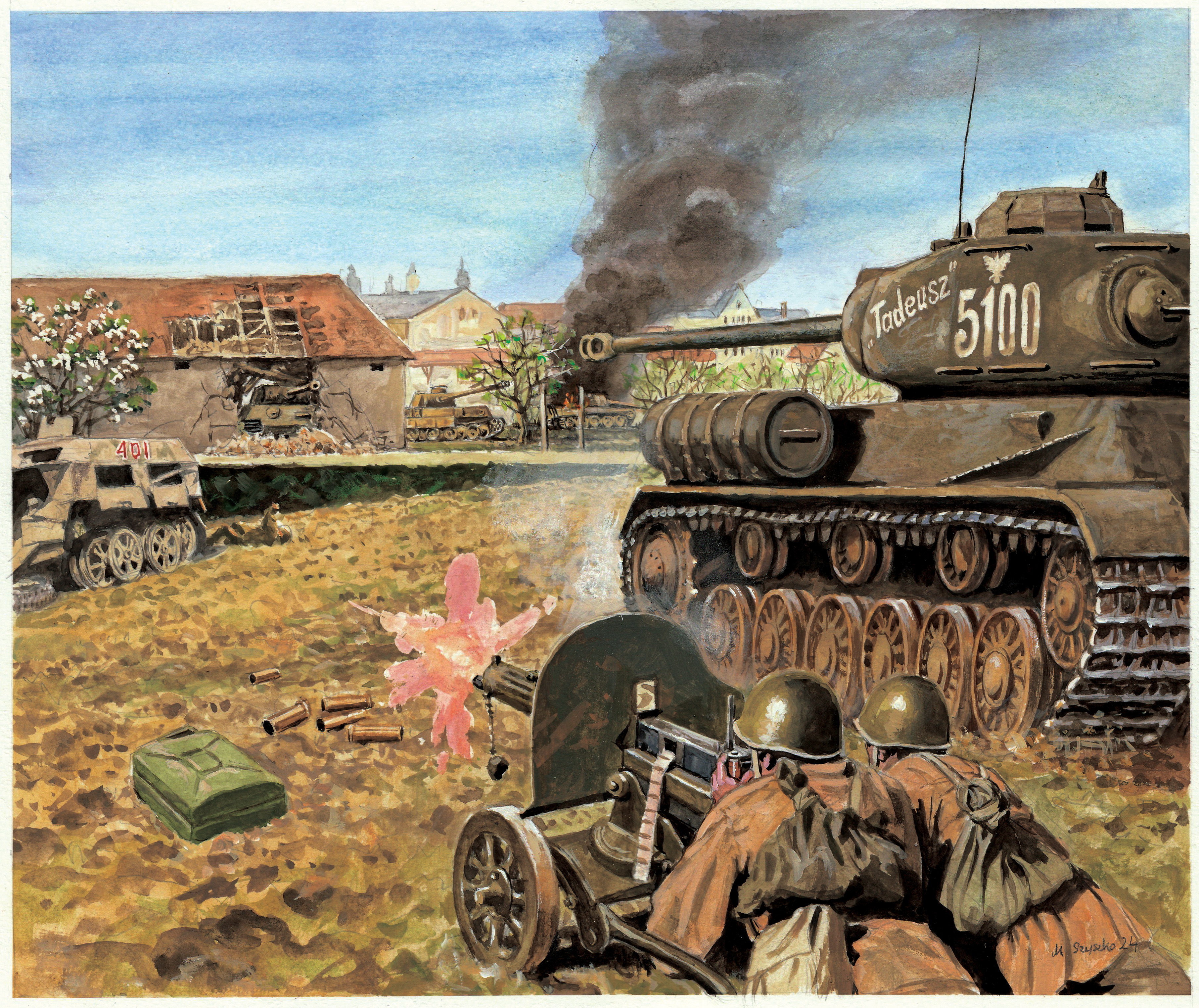 Польский ИС-2 против Пантер